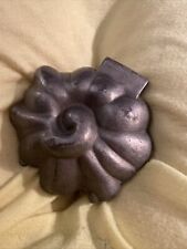 Intricate Antique Pewter Flower Ice Cream Chocolate Mold picture
