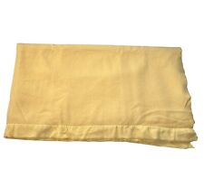Vintage Blanket Made In USA 76”X84” Satin Lace Trim Yellow Acrylic Thermal picture