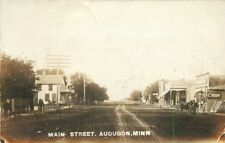 1907 Audubon Becker Minnesota Main Street View Hotel Hardware RPPC Real Photo picture