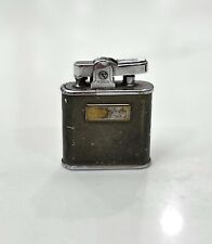 Vintage Ronson Whirlwind Art Deco Butane Pocket Lighter Silver Brown Enamel USA picture