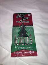Brite Star Icicles 1000 Strands Christmas Tree Decorations Silver Tinsel  USA picture