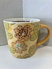 Starbucks 2005 15 fl oz Yellow with Flowers, Leaves, Vines picture