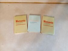 Vintage 1983 Monsanto Pocket Notebooks Lot Of 3 Perfect And Unused USA Very Rare picture