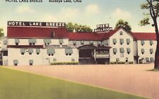 Hotel Lake Breeze - Buckeye Lake, Ohio Linen Postcard picture