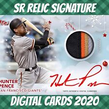 2020 Topps Bunt 20 Hunter Pence Holiday Box Signature Relic Digital Card picture