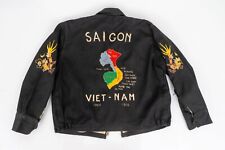 Vintage 1965-1966 Vietnam Souvenir Tour Jacket Kids Saigon Dragon Sleeves Tiger picture
