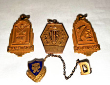 LOT 1935 GHS High School CHARMS MEDALS Journalism Citizenship Dramatics GF picture