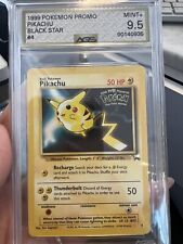 1999 Pokemon Promo The First Movie #4 Black Star Pikachu Graded AGS 10 GEM MINT picture