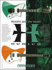 1996 Fernandes H Series original guitar advertisement 8 x 11 ad print picture