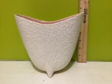 USA Pottery Vase  Pink/ Textured White Glaze ( 50’ S Mid Century Modern) picture