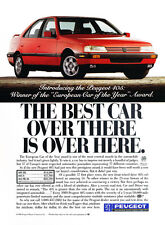 1989 Peugeot 405 Car of Year Award - Original Car Advertisement Print Ad J198 picture