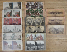 Lot of 15 Stereo Viewer Stereoscope Cards Slides City Scenery Architecture picture