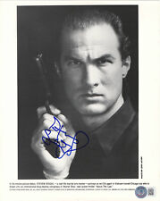 W@W STEVEN SEAGAL SIGNED AUTOGRAPH ABOVE THE LAW 8X10 PHOTO BECKETT BAS picture