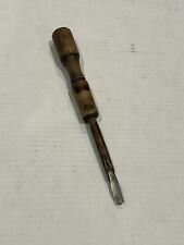 Antique Vintage Wood Handle Insulated Electricians Screwdriver Rare picture