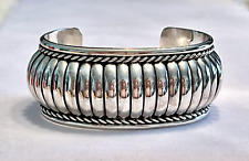 Gorgeous Signed Heavy Navajo Sterling Silver 6