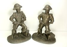 Antique Vintage Library Bookends, Hubley Cast Iron Pirate Bookends Spelter Book  picture