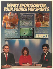 Chris Berman Gayle Gardner Greg Gumbel ESPN 1986 Vintage Print Ad 8x11 Inches picture