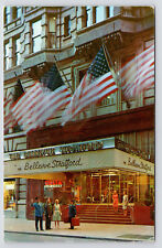 1960s~Philadelphia PA~Delta Sign~Bellevue Stratford Hotel~Pennsylvania Postcard picture