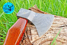 HANDMADE FORGED DAMASCUS STEEL AXE/HATCHET/INTEGRAL/VIKING/THROWING/TOMAHAWK M35 picture