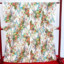 Japanese Kimono 'KOMON' Polyester/Chrysanthemum/Japanese tradition N175 picture
