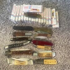 LOT  Of 31 VINTAGE KNIVES Schrader Walden Pakistan Ulster Barlow AS IS picture