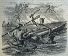 1870 Rob Roy Canoe on the Jordan J. MacGreggor  illustrated picture