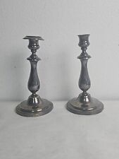 Antique Christofle Silverplated Candleholder Candlesticks France French Vintage picture