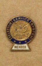 Selective Service Member lapel pin, WWII era, Sterling (3174) picture