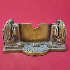 Vintage Syroco Wood Hand Carved Business Card Holder Nautical Theme Syracuse picture
