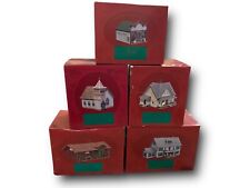 Lot of 5 1994 Hallmark Sarah Plain and Tall Holiday Christmas Village Houses picture