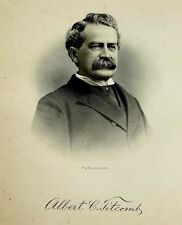 1888 Engraving Albert Cushing Titcomb Essex Newburyport Ma. History Genealogy picture
