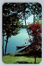 Kalkaska MI-Michigan, Scenic View Of Lake, Antique, Vintage Souvenir Postcard picture