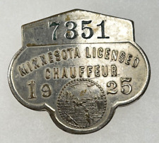 1925 MINNESOTA Chauffeur Badge #7351 picture