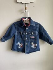 Vintage Y2K Mickey & Co Denim Button Up (Baby Mickey Cowboy) Size 18 Month picture