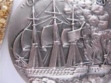 1+OZ. LONGINES STERLING SILVER 1812 FRIGATE CONSITUTION OLD IRONSIDES COIN+GOLD picture