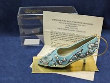 Metropolitan Museum of Art Turquoise Pump With Pearls Heels Shoe Ornament Vtg picture