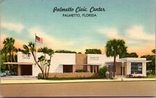 Linen Postcard Palmetto Civic Center in Palmetto, Florida picture