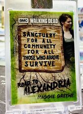 The Walking Dead Road To Alexandria Maggie Greene Sanctuary Sign Patch Mold /25 picture