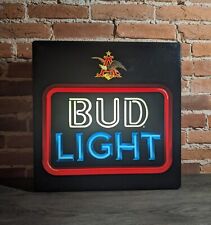 Vintage Bud Light Beer Lighted Plastic Sign 18