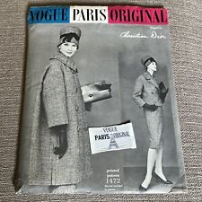 60s Vintage Sewing Pattern VOGUE PARIS ORIGINAL Christian Dior Suit 1472 Sz 12 picture
