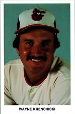 Wayne Krenchicki 1980s Baltimore Orioles Team Issued UNP Chrome Postcard  picture