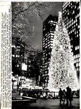 LG40 1973 Wire Photo CIVIC TREE ILLUMINATED BY 13,000 LIGHTS CHICAGO CHRISTMAS picture