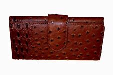 Gorgeous Brown Faux Alligator Checkbook Long Wallet Nice picture