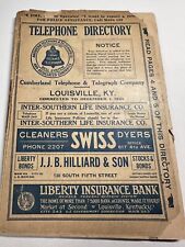Vintage 1921 Louisville Kentucky Phone Directory Local Advertisements picture