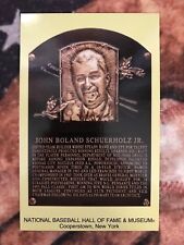 John Schuerholz Postcard- Baseball Hall of Fame Induction Plaque - Braves Photo picture