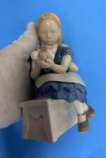 B&G Bing and Grondahl Copenhagen Large Figurine Girl With Flowers MINT picture
