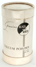 Genuine Black & White Talculm Powder 2 Ounces Plough Inc New York Vintage Vanity picture