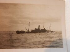 WW2 PRIVATE PHOTO WESTERN DESERT WAR  Benghazi  HARBOUR  Libya.SUNK SHIP B picture