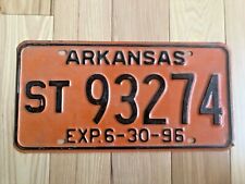 1996 Arkansas License Plate picture
