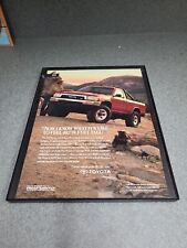 1991 Toyota 4X4 Deluxe V6 Pickup Truck Print Ad Atop Rose Nevada Framed 8.5x11 picture